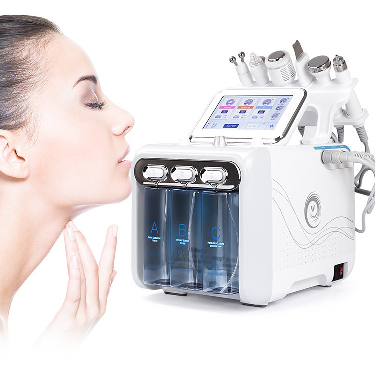 Quality Micro Oxygen Bubble Facial Beauty Machine 6 In 1 Multifunction Hydra Skin Cleansing Machine for sale
