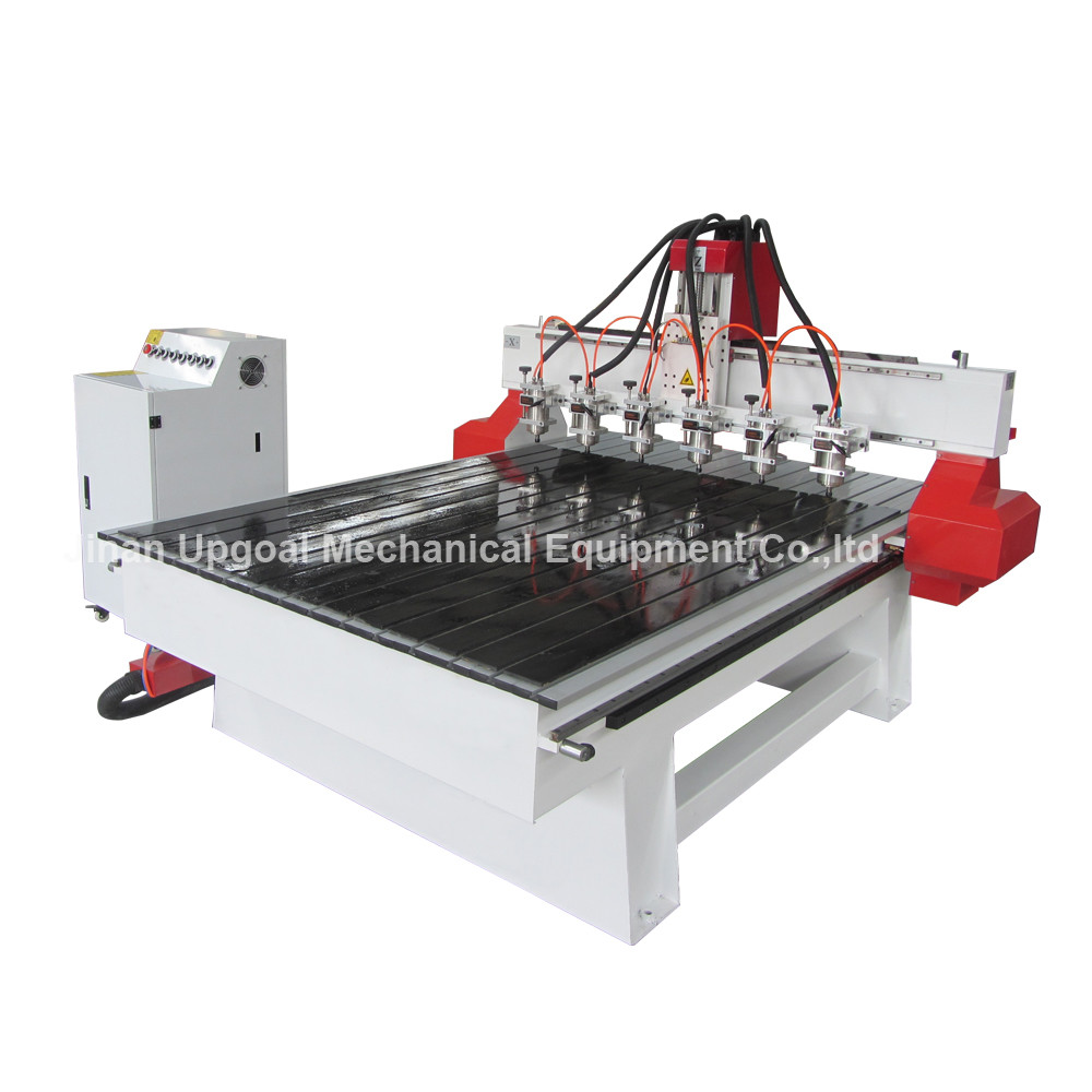 Quality 6 Spindle Heads Wood Relief CNC Router with 1300*1800mm Working Area Servo Motor for sale