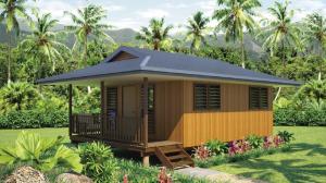 Quality Light Steel Frame wooden design,earthquake proof cyclone proof, Fiji style prefab Bungalow for sale