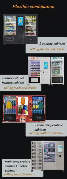 Combo Meal Snack Vending Machine supports flexible combination