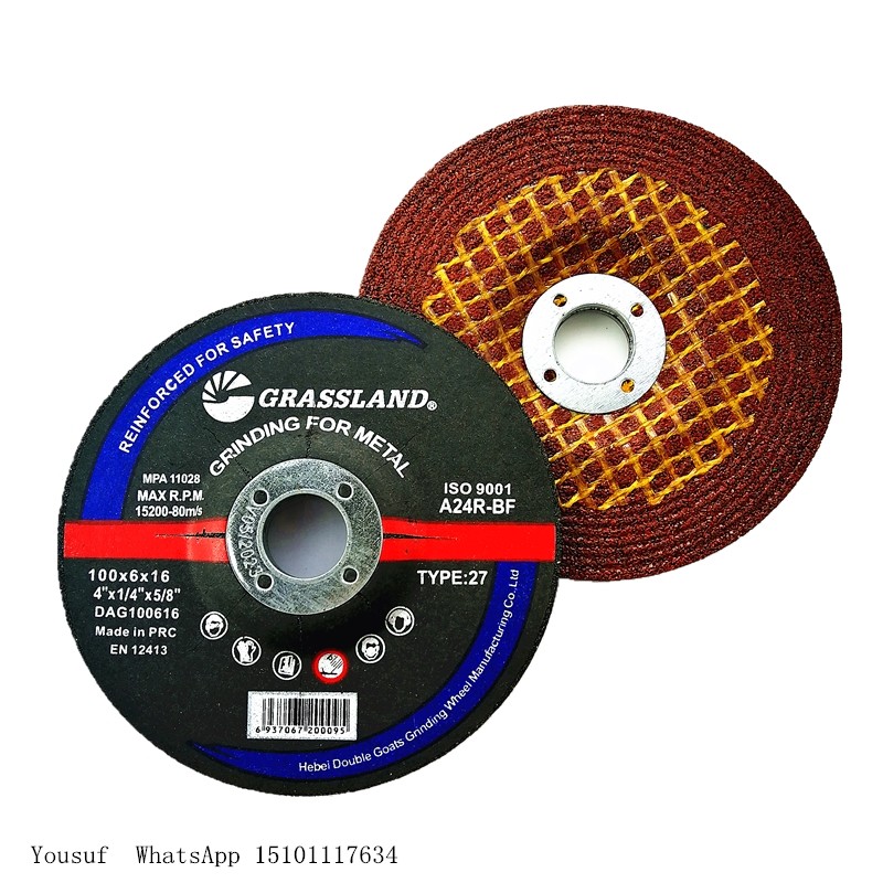 Quality 80m/S Metal Steel 4" 100 X 6 X 16mm Abrasive Grinding Wheel For Angle Grinder for sale