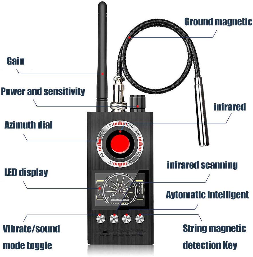 Multifunctional Spy Camera Detector GPS Finder RF Scanner Infrared Magnetic Type