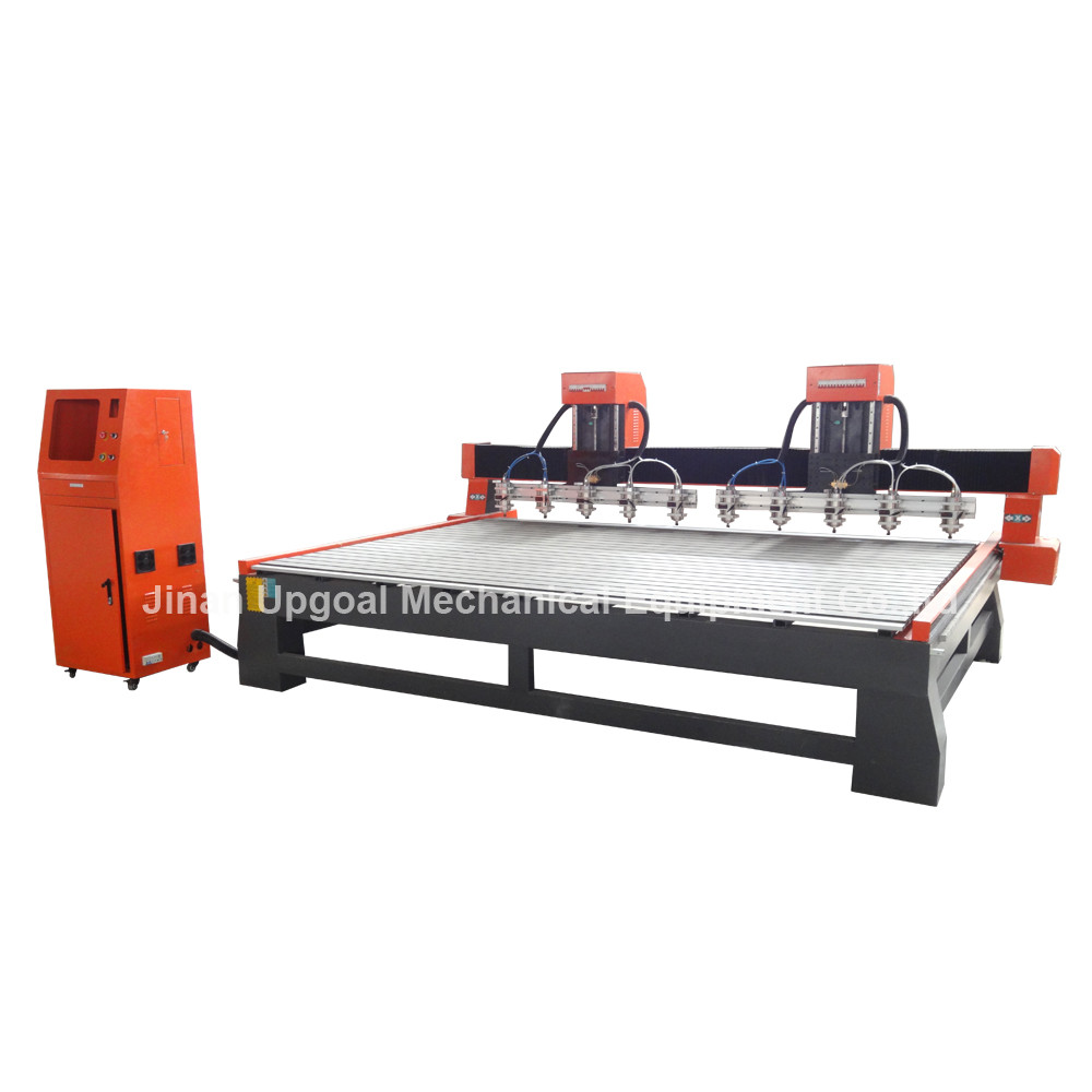 Quality 10 Heads 10 Spindles Furniture CNC Engraving Cutting Machine 2500*2200mm for sale
