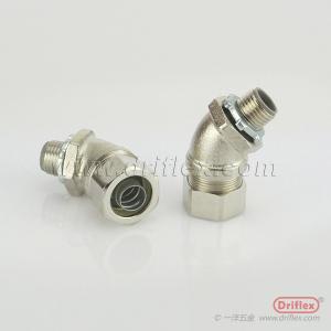 Quality HOT SELLING Nickel Plated Brass 45d Angle Liquid-tight Conduit Fittings for sale