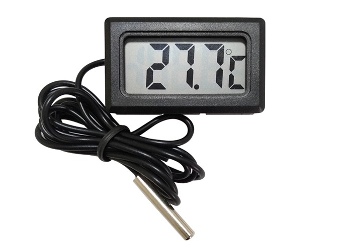 Mini Plastic Digital Freezer Thermometer , LCD Display Digital Cooler Thermometer