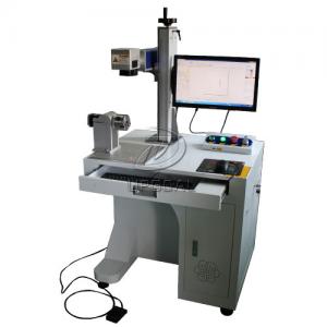 Quality Stainless Steel Cylinder Fiber Laser Marking Machine with Rotary Axis AC110V for sale