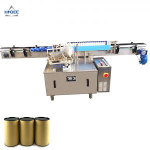 Quality Higee Automatic paper cans labeling machine cold glue labeling machine for food grade composite paper can for sale