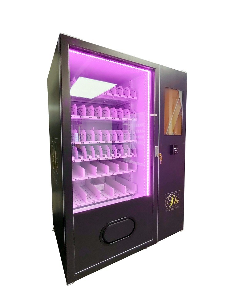 Quality Large Capacity Eyelash Cosmetics Vending Machine Beauty With Advertising Screen In The Shopping Mall for sale