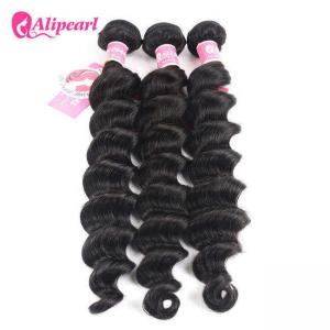 Quality Loose Deep Wave Real Brazilian Hair Bundles , Curly Human Hair Weave for sale