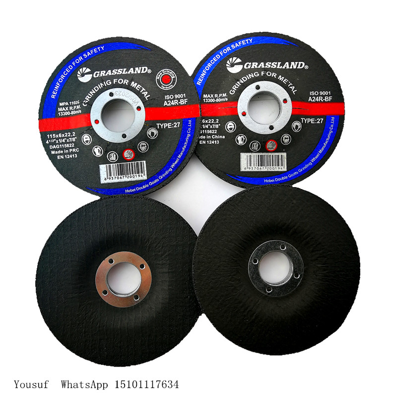 Quality 4.5" X 1/4" X 7/8" A24R T27 Abrasive Wheel For Grinder 30 Grit for sale