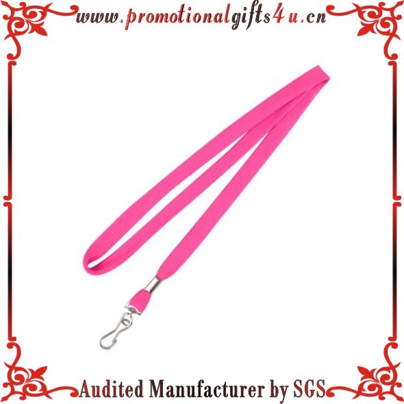 Quality Unprinted Pink Lanyard for sale