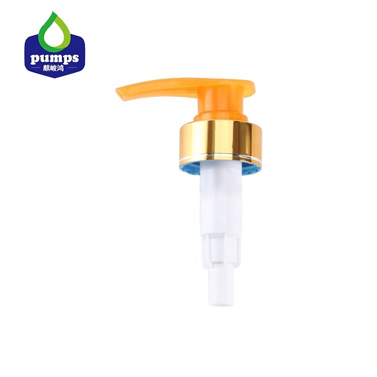 Quality Aluminium Gold Lotion Pump 24-410 28-410 33-410 Screw Cover Antibacterial Soap Pump for sale
