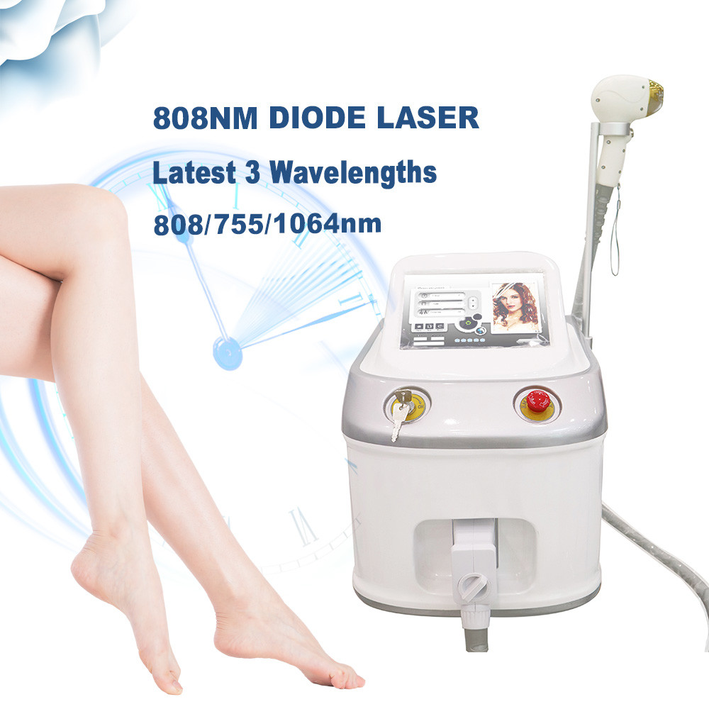 Quality Portable 808nm Diode Laser Hair Removal Machine Full Body Permanent Hair Removal for sale