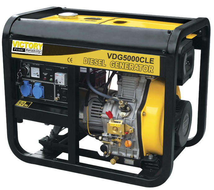 Quality 4KW 50HZ Air-Cooled Portable Diesel Engine Electricity Generator VDG5000CL for sale
