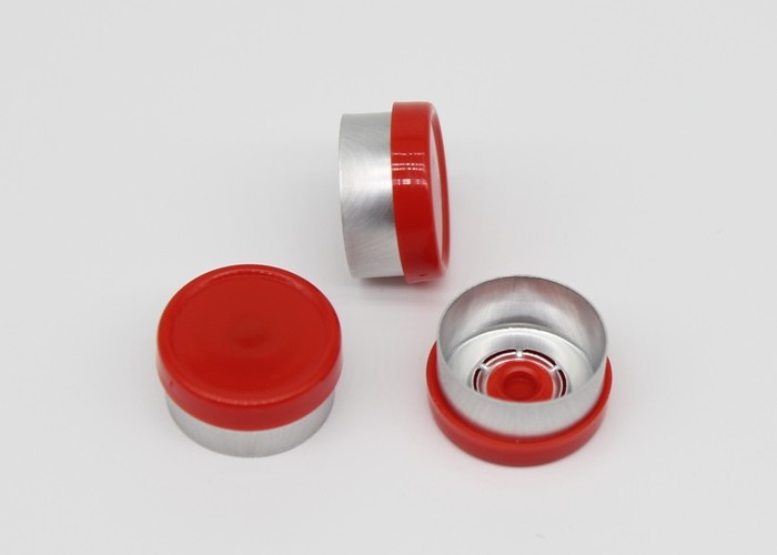 13mm Red Smooth Flange Flip Off Aluminum Plastic Cover For Injection Vials