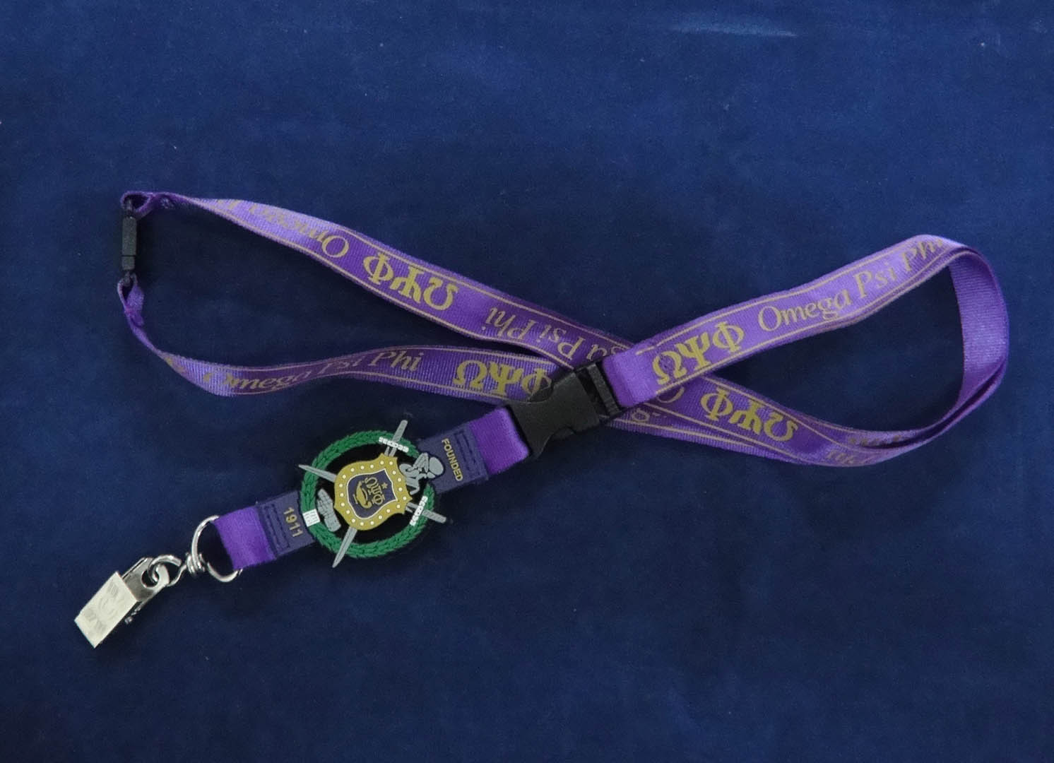 Quality Purple Woven Lanyard with Safety Breakaway and Metal Hook for sale