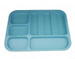 Autoclavable Dental Divided Tray Blue