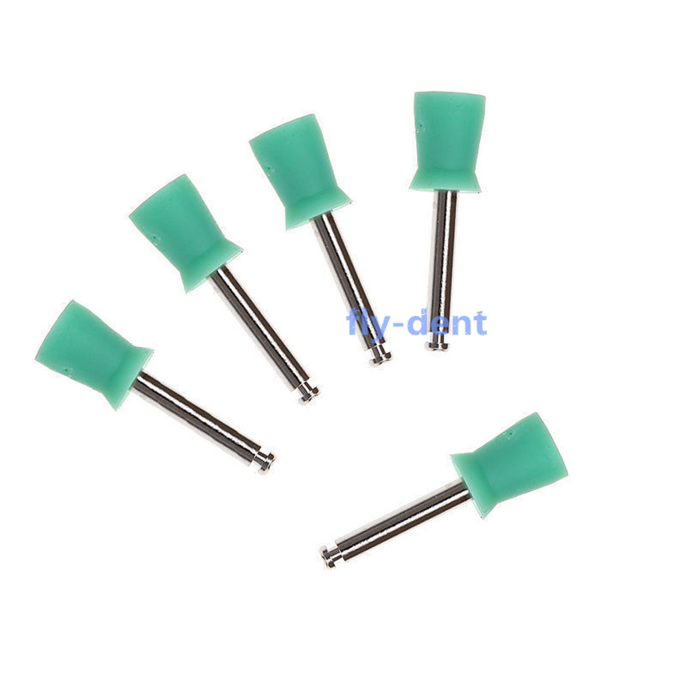 Quality 100pcs Dental Disposable Latch type Polishing Polisher Prophy Cups Green for sale