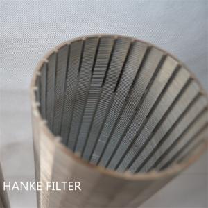 Quality Ss 304 Mineral Processing 25um Wedge Wire Screen Filter for sale