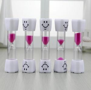 Quality 3 Minutes Hourglass Kids Toothbrush Timer Smiley Sand Timer 3 Minutes Timer ON for sale