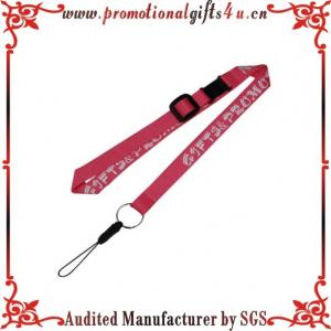 Quality Silk-Screen Printing Lanyard with Slip Ring and Plastic Buckle for sale