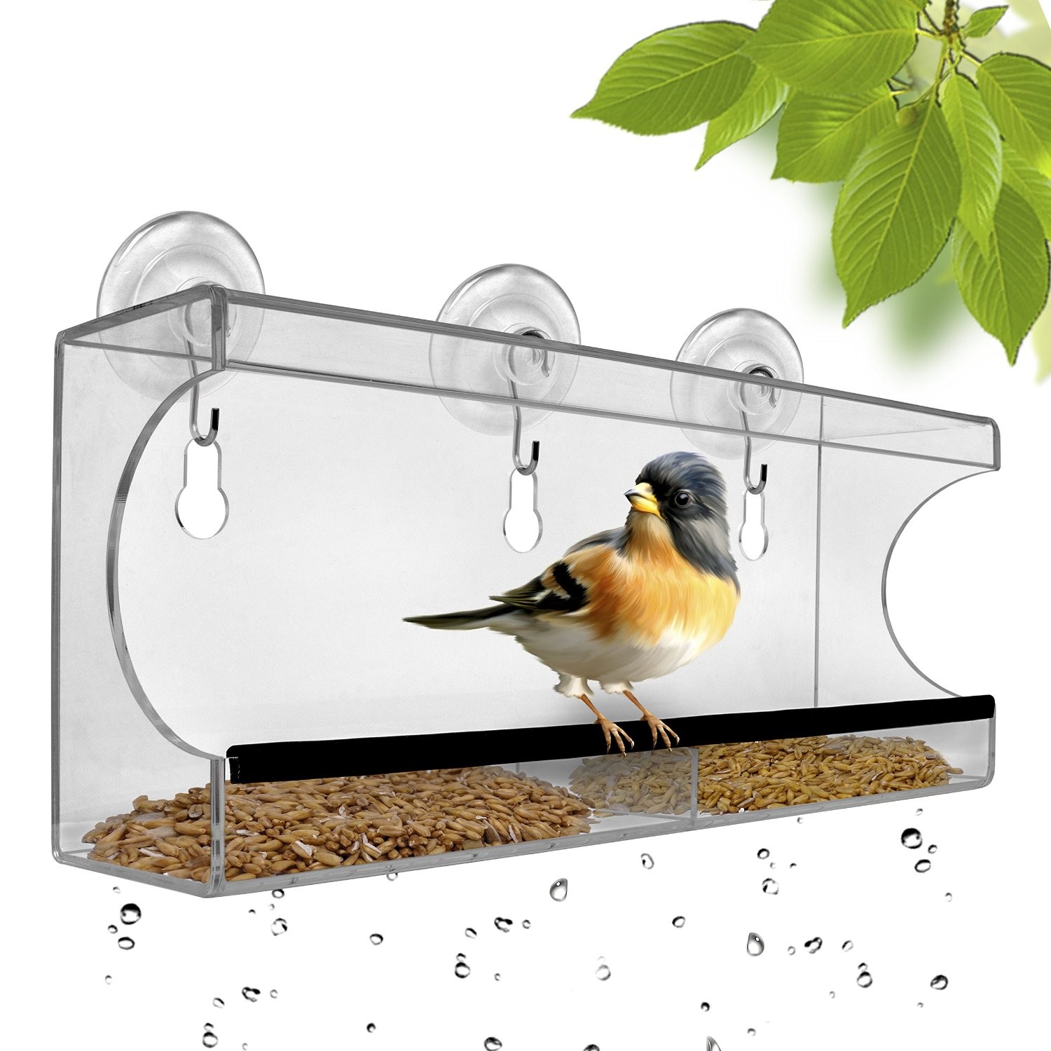 Quality Squirrel Proof Window Bird Feeder With Removable Tray shenzhen factory for sale