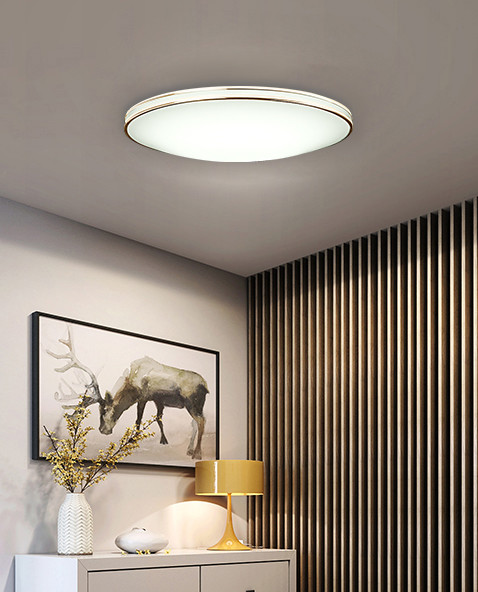 Quality House Golden Round Dimmable LED Ceiling Lamp bedroom Light Modern Design for sale