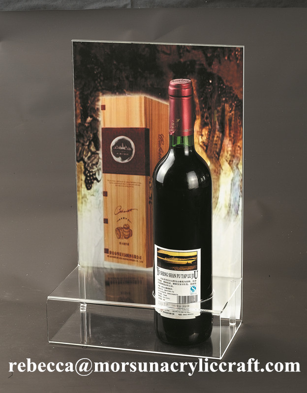 Buy cheap Plexiglass Sản phẩm rõ ràng Acrylic Rượu Chủ Với Chủ Poster from wholesalers