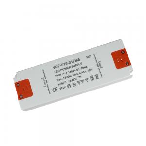 Quality Plastic Case Constant Voltage LED Driver 12V 75W Power Supply For Strip Light for sale