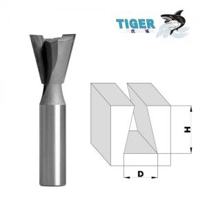 Quality Tungsten Carbide Dovetail Router Bit , Straight Flush Trim Router Cutting Bit for sale