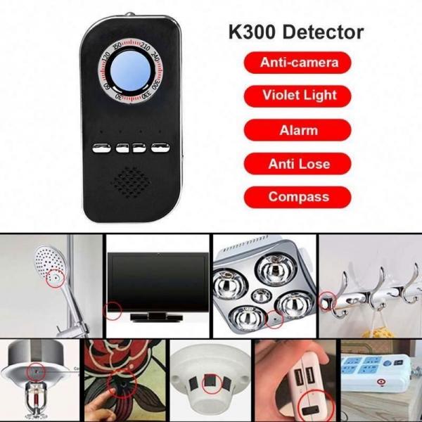 Hotel Protection Anti Spy Hidden Camera Finder Alarm Infrared USB Charge Easy Operation