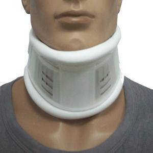 Quality White Semi Rigid Medical Neck Collar Adjustable Cervical Collar Artificial Leather for sale