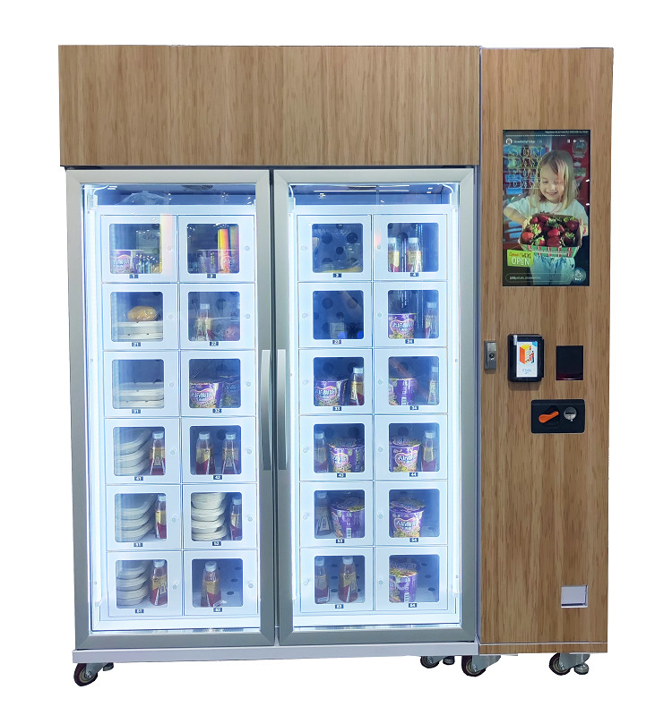Quality Customized 22 inch touch screen cooling locker vending machine for egg with smart system for sale