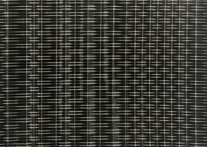 China 0.9mm 3m Copper Black Woven Wire Mesh Glass Laminated For Office Building on sale
