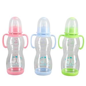 Quality Fall Resistant Safe Newborn Feeding Bottles Perforation Shape With Handle for sale