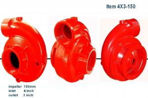 Quality 4x3 inch diameter 150mm impeller cast iron centrifugal water pump with diesel engine for sale