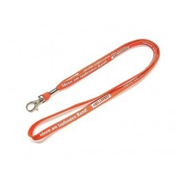 Quality 10mm Polyester Tubular Lanyard with Metal Hook for sale