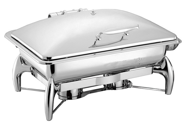 Quality Stainless Steel Chafing Dish Hydraulic Lid 9.0Ltr Food Pan Buffet Cookwares Electric or Sterno Heat Source for sale
