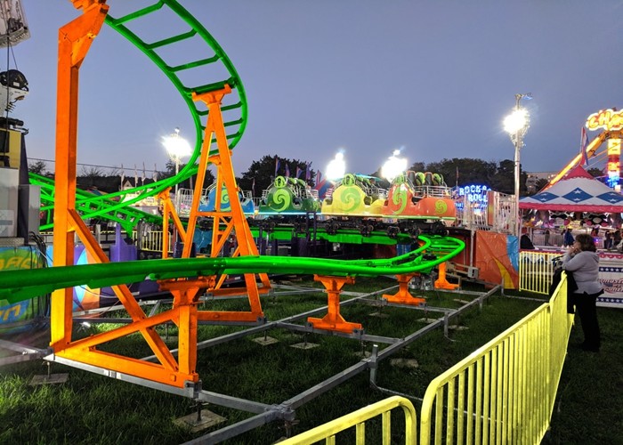 Quality 12 Seats 380V Kiddie Roller Coaster With Ethnic Characteristics Decoration for sale