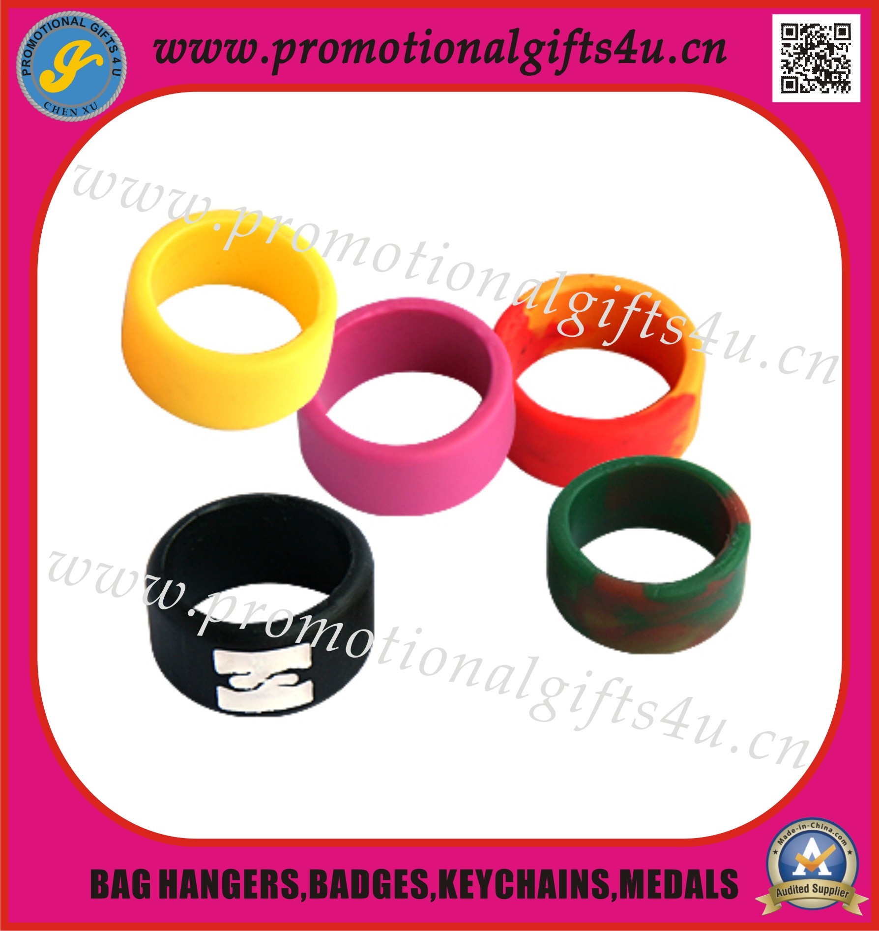 Quality Printed Silicone Ring for sale