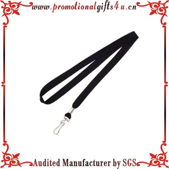 Quality Unprinted Black Lanyard for sale