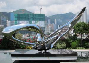 Quality Contemporary Modern Stainless Steel Sculpture , Large Garden Metal Art Sculpture for sale