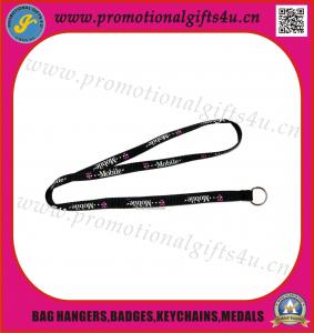 Quality Black Nylon lanyard Print with Your Logo for Promotion for sale