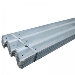 Quality CE Three Waves W Beam Steel Highway Guardrail With 80um Zinc Coating for sale