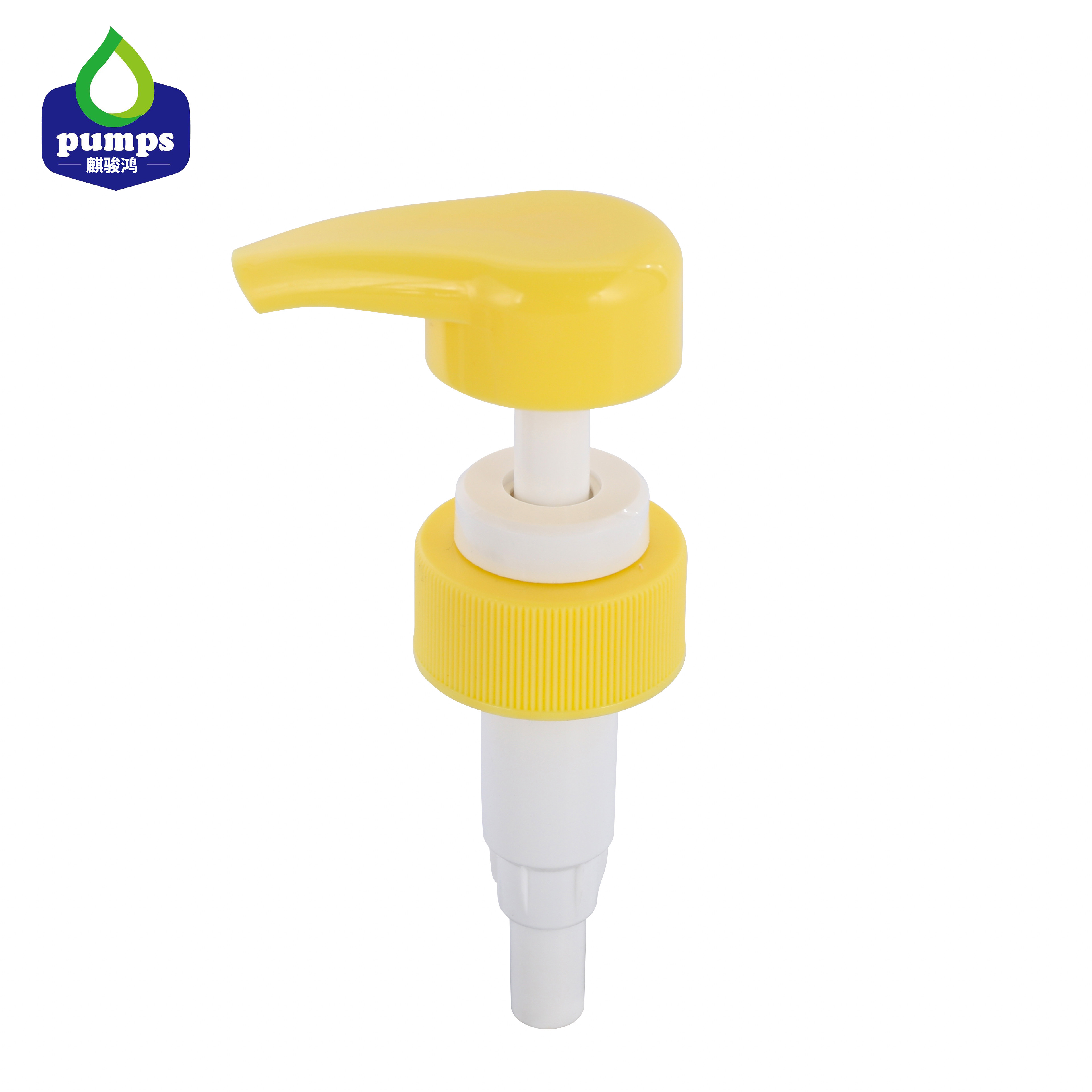 Quality Yellow color cleaning gel dispenser pump with transparent cap neck size 33/410 for sale