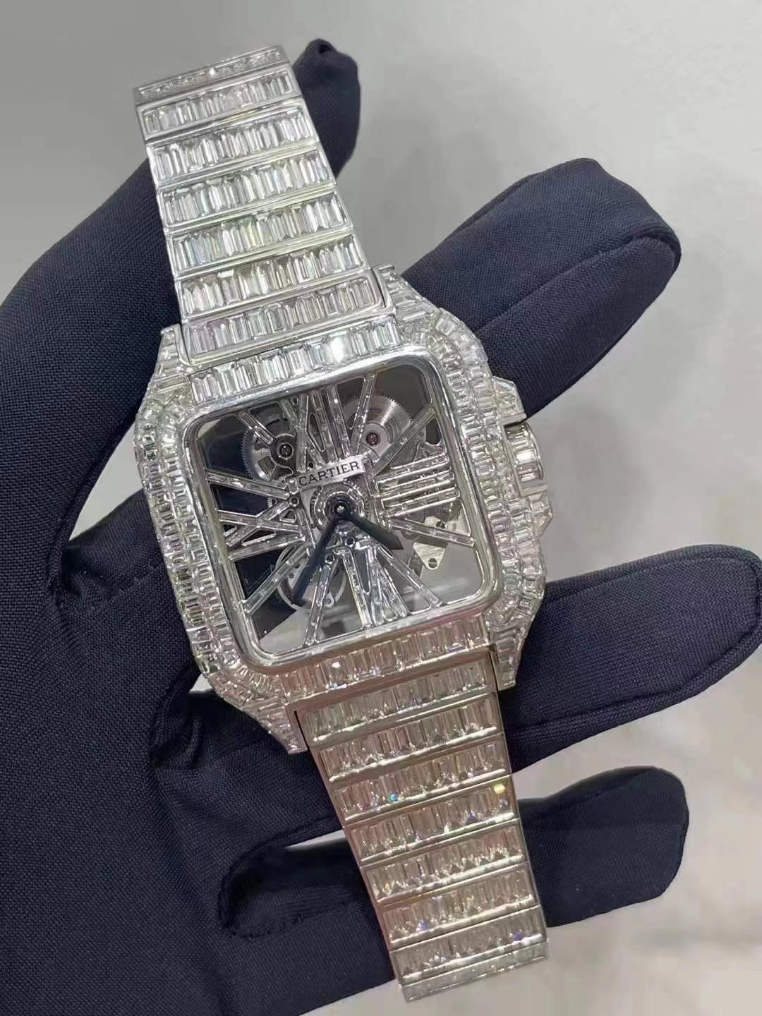 Buy cheap Custom Moissanite Watches Custom ice cube watch Chinese ice cube watch from wholesalers