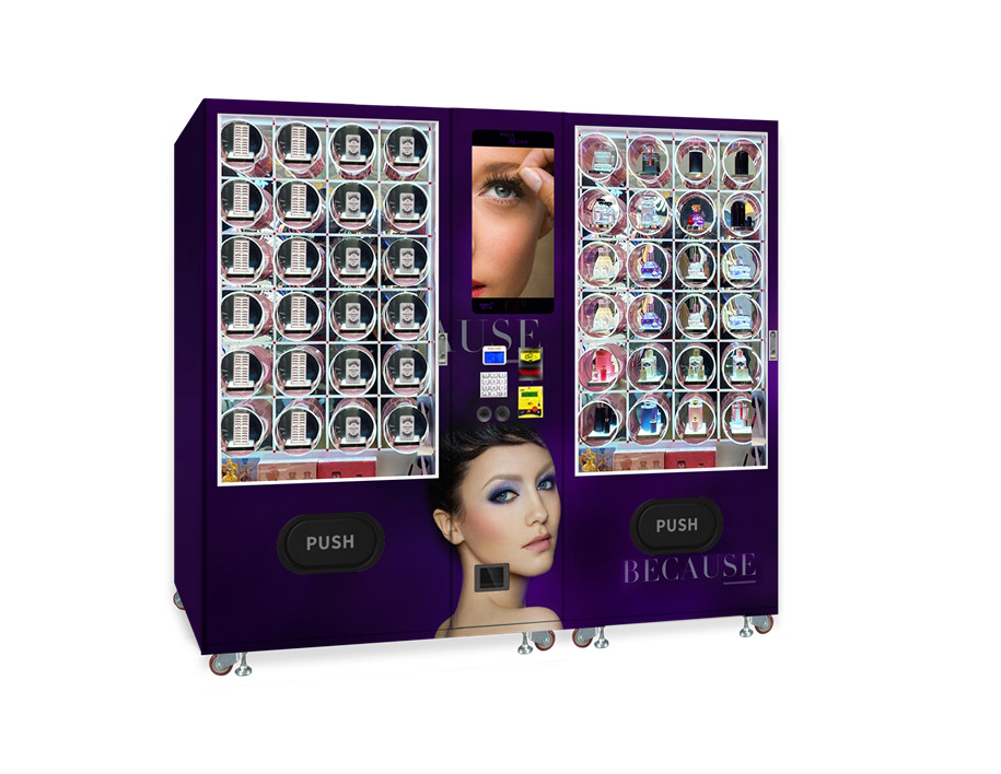 Quality 22inch touch screen combo eyelash elevator Vending Machines with QR Code Payment for sale