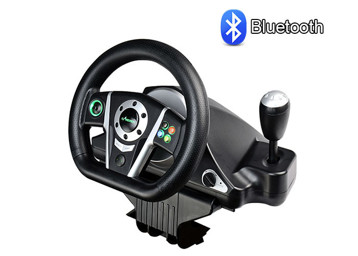 Quality Bluetooth Wireless Video Game Steering Wheel Built In Lithium Battery for sale