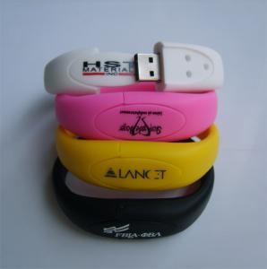 Quality Silicone Bracelet USB Drive ELC-003, Silicone Wristband USB for sale
