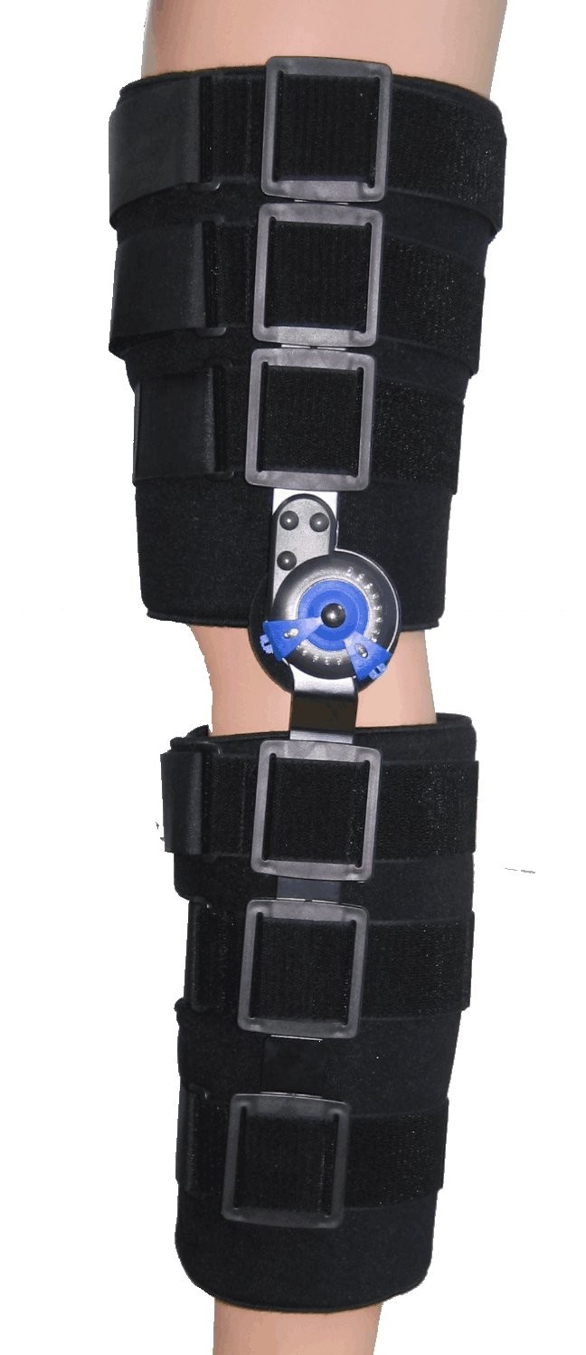 Quality Breathable Spacer Fabric Medical Knee Brace Wraparound Knee Support for sale